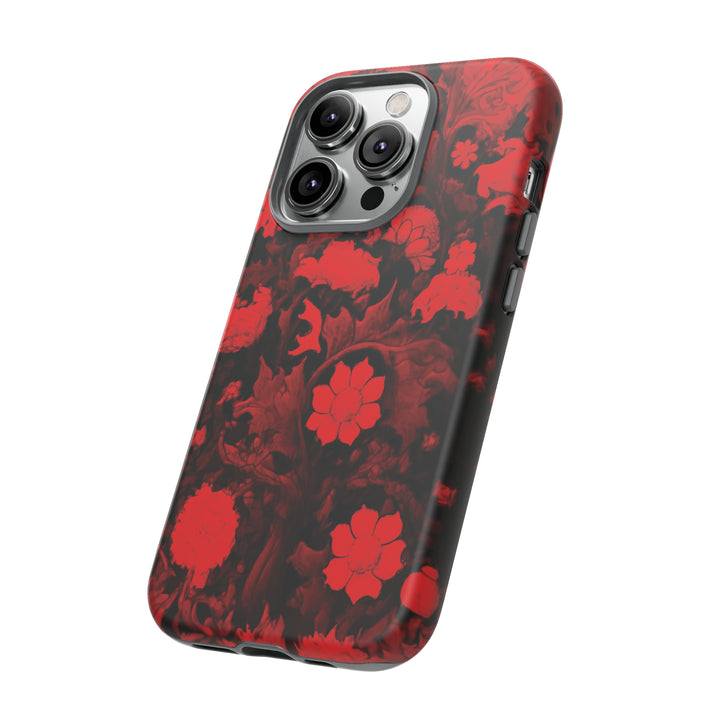 Cool Phone Case | Red Flowers, For iPhone 15 Case | iPhone 15 Pro Case, Iphone 14 Case, Iphone 14 Pro Max Case, Protective Iphone Case - Studio40ParkLane