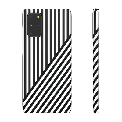 Aesthetic Black White Stripes Cute Phone Case Sleek Snap - For iPhone 17 Pro Max iPhone 16 Pro iPhone 15 Iphone 14 Plus 13 Pro 12 11 10 Gift - Studio40ParkLane