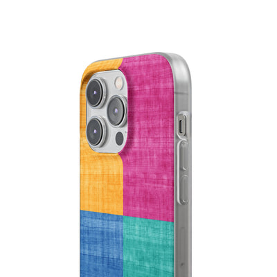 Cute Flexi Phone Cases, Abstract Colored Blocks, Compatible with Samsung Galaxy S23, Samsung S22, Samsung S21, Samsung S20, Galaxy S20 Ultra