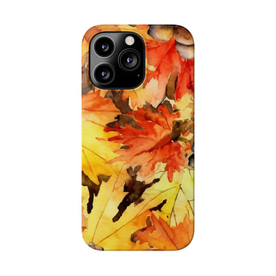 Fall Leaves Slim Cute Phone Cases for Iphone  | iPhone 15 Case | iPhone 15 Pro Max Case, Iphone 14, Iphone 14 Pro Max, Iphone 13