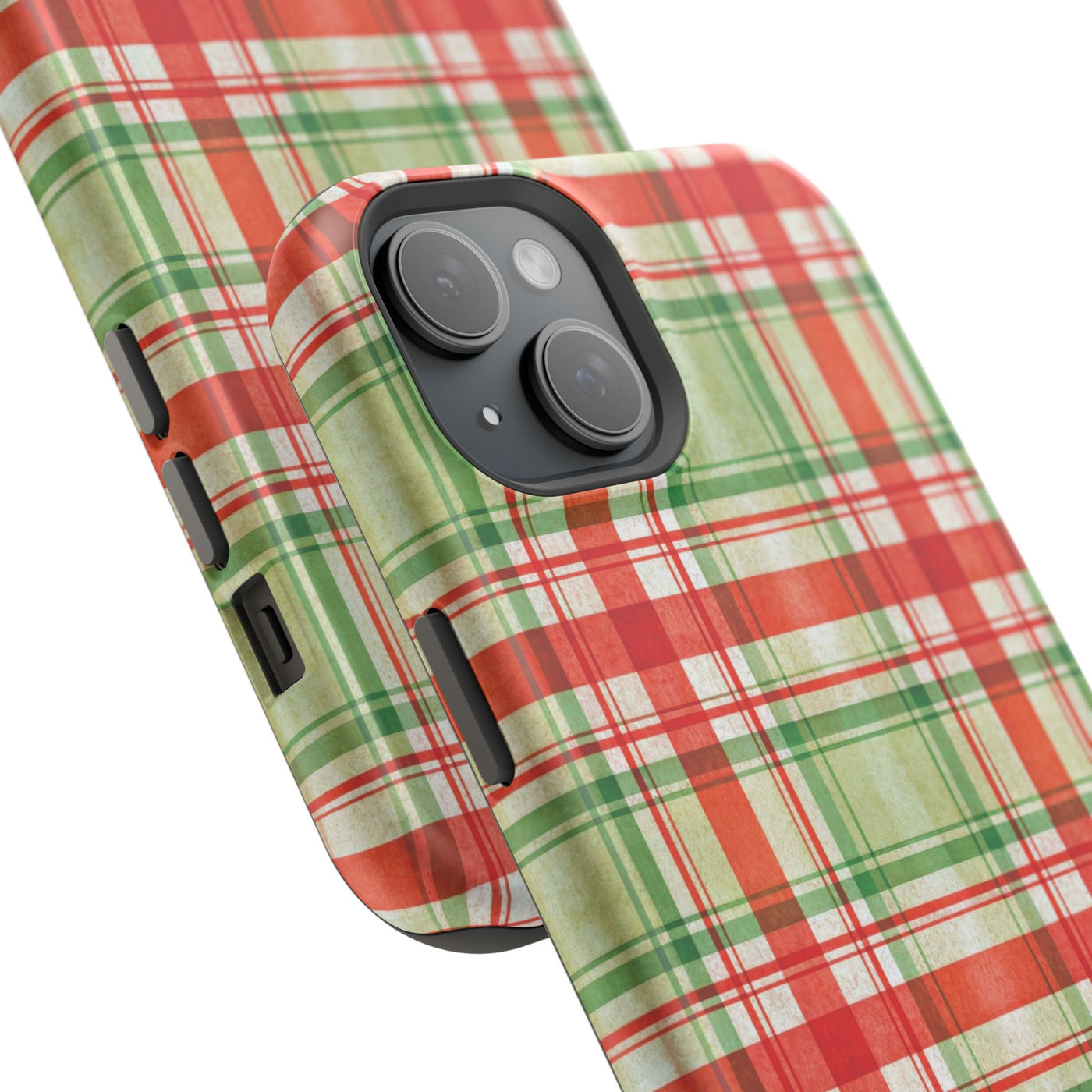 Aesthetic Tough Magsafe Red Green Checkered Phone Case - For iPhone 17 Pro Max iPhone 16 Pro iPhone 15 Iphone 14 Plus 13 Pro 12 11 10 - Studio40ParkLane