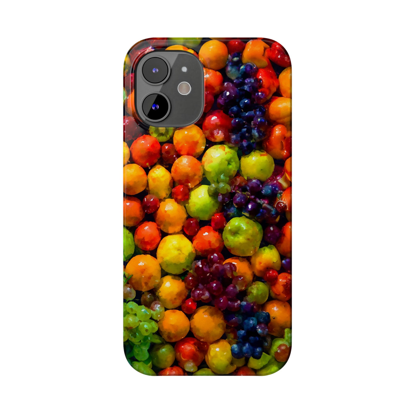 Slim Cute Phone Cases for Iphone  | iPhone 15 Case | iPhone 15 Pro Max Case, Iphone 14, Iphone 14 Pro Max, Iphone 13, Summer Assorted Fruits