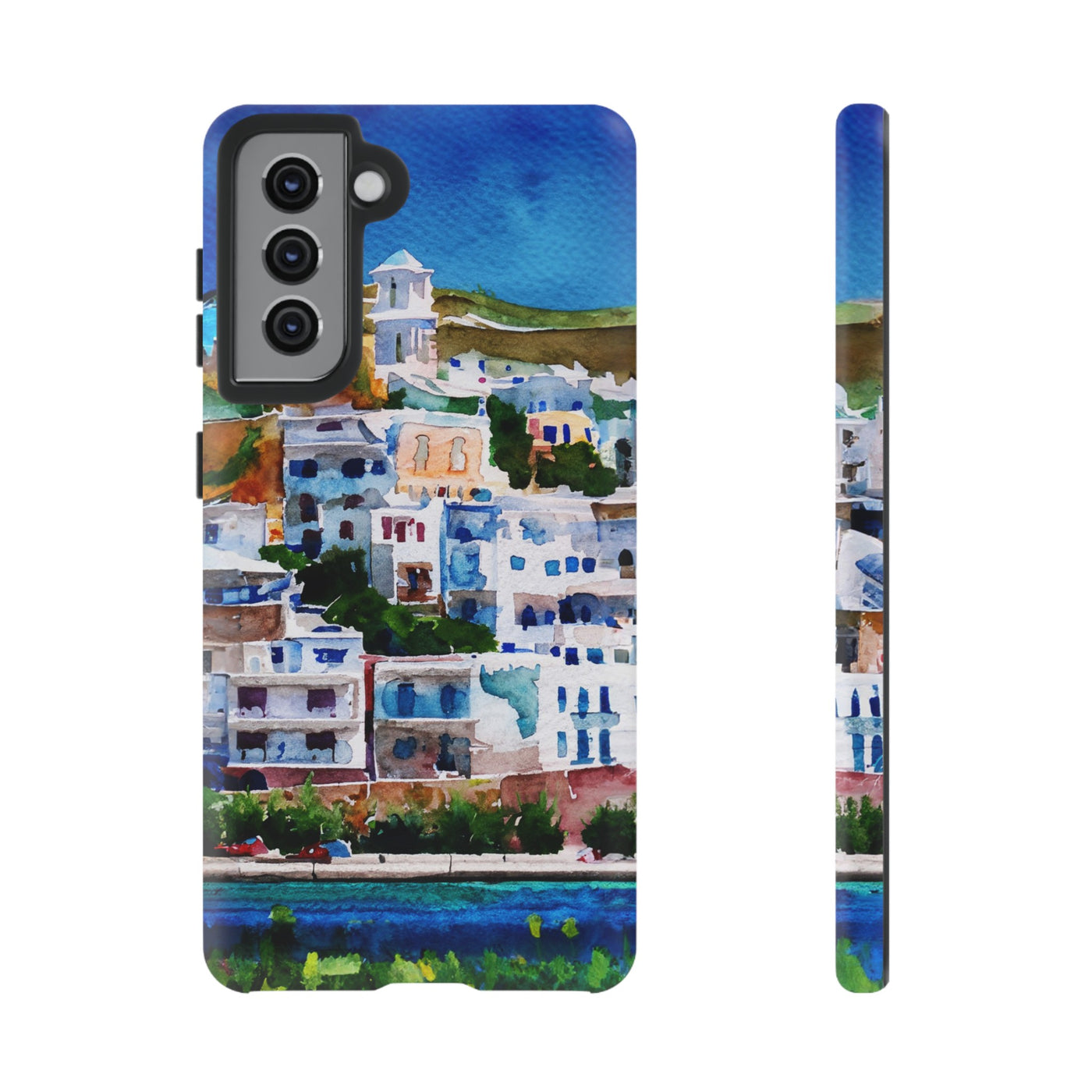 Impact Resistant, Greece House, Cute Phone Cases for Samsung S24, S23, S22, S21, IPhone 15 pro Iphone 14 pro Iphone 13 IPhone 12 Iphone 11