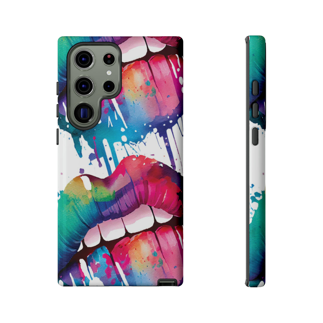 Cute Samsung Phone Case | Aesthetic Samsung Phone Case | Smile Lips Colorful | Galaxy S23, S22, S21, S20 | Luxury Double Layer | Cool - Studio40ParkLane