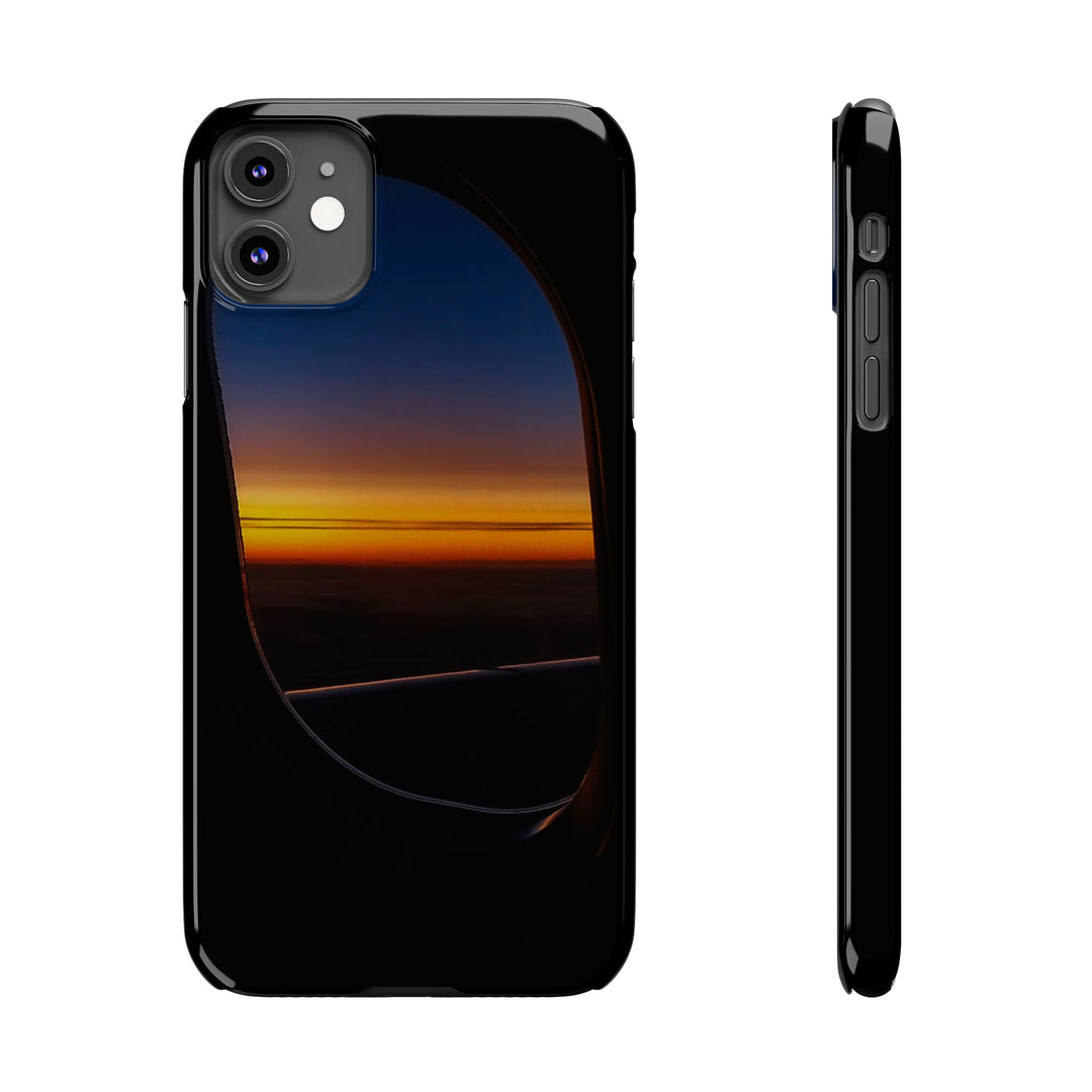Slim Cute Phone Cases for Iphone - | iPhone 15 Case | iPhone 15 Pro Max Case, Iphone 14 Case, Iphone 14 Pro Max, Iphone 13, Airplane Window Sunset - Studio40ParkLane