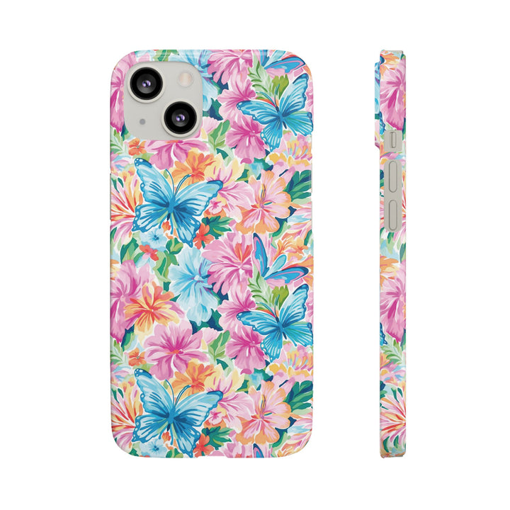 Sleek Snap Butterflies Flowers Cute Phone Case for iPhone 16 15 14 13 12 11 X Xs Max Xr Pro Plus Samsung Galaxy S24 S23 S22 S21 S20 Ultra