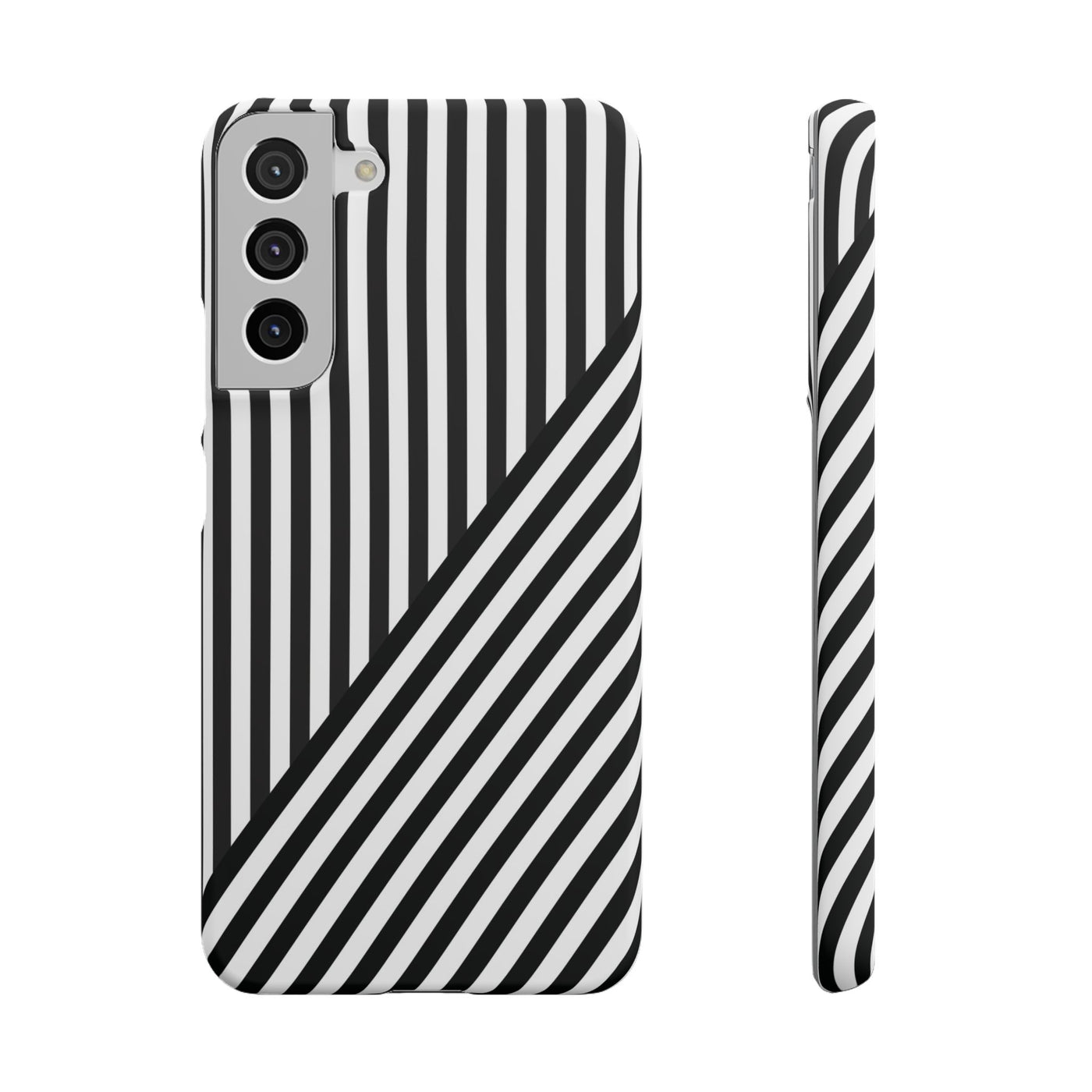 Aesthetic Black White Stripes Cute Phone Case Sleek Snap - For iPhone 17 Pro Max iPhone 16 Pro iPhone 15 Iphone 14 Plus 13 Pro 12 11 10 Gift - Studio40ParkLane