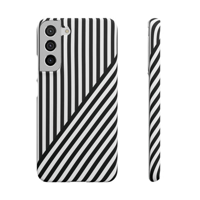 Aesthetic Black White Stripes Cute Phone Case Sleek Snap - For iPhone 17 Pro Max iPhone 16 Pro iPhone 15 Iphone 14 Plus 13 Pro 12 11 10 Gift - Studio40ParkLane