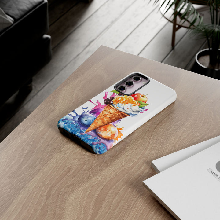 Impact Resistant, Summer Ice Cream Cone, Cute Phone Cases for Samsung S24, S23, S22, S21, IPhone 15 pro Iphone 14 pro Iphone 13 IPhone 12 Iphone 11 - Studio40ParkLane