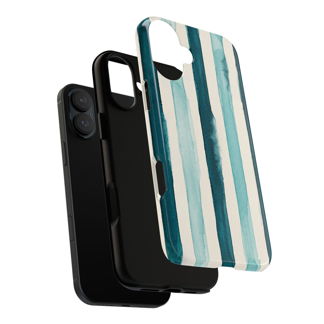Tough Cute Green Stripes Phone Case, for IPhone 17 Pro Max | Iphone 17 Air, Iphone 16, IPhone 15, 14 13 12, Samsung Galaxy S26, S25, S24, S23
