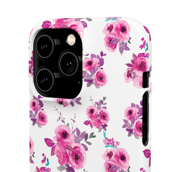 Sleek Snap Flowers Gift for Her Cute Phone Case for iPhone 16 15 14 13 12 11 X Xs Max Xr Pro Plus Samsung Galaxy S24 S23 S22 S21 S20 Ultra