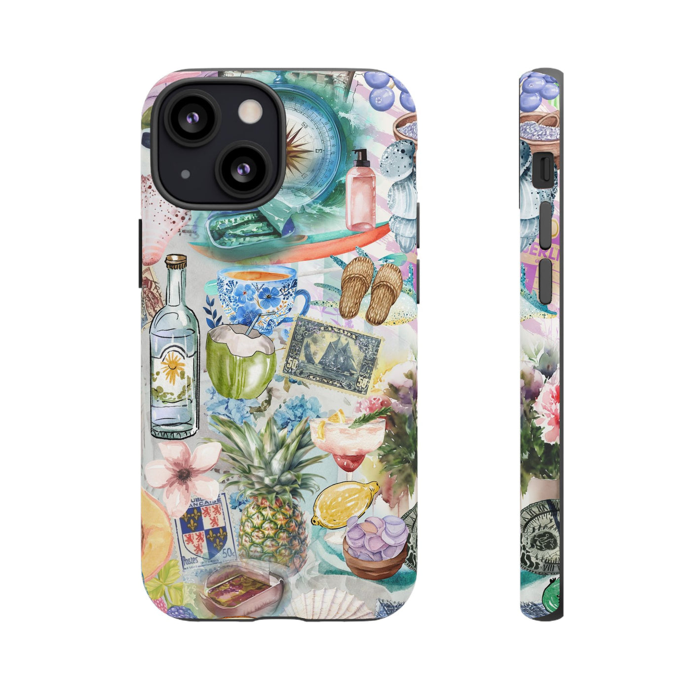 Impact Resistant, Travel Coquette Collage, Cute Phone Cases for Samsung S24, S23, S22, S21, IPhone 15 pro Iphone 14 pro Iphone 13 IPhone 12 Iphone 11