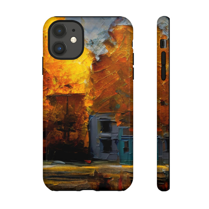 Impact Resistant, Fall Leaves Oil Painting, Cute Phone Cases for Samsung S24, S23, S22, S21, IPhone 15 pro Iphone 14 pro Iphone 13 IPhone 12 Iphone 11 - Studio40ParkLane