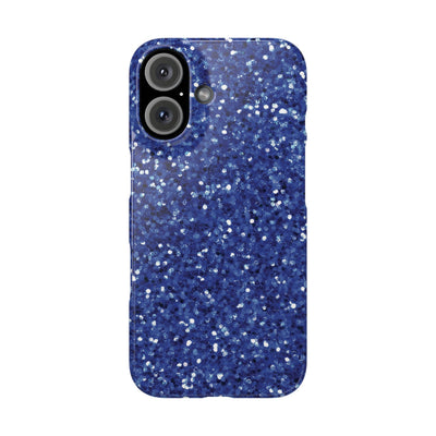 Slim Blue Muted Faux Play on Glitter Effect Cute Phone Cases for Iphone 16 Pro Max | iPhone 15 Case | iPhone 15 Pro Max Case, Iphone 14, Iphone 14 Pro Max, Iphone 13 12 11 8 7