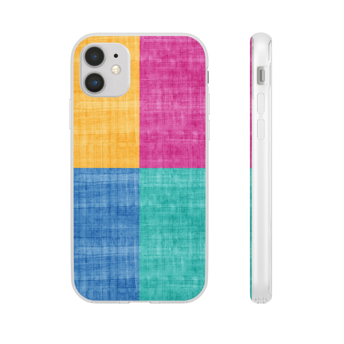 Cute Flexi Phone Cases, Abstract Colored Blocks, Compatible with Samsung Galaxy S23, Samsung S22, Samsung S21, Samsung S20, Galaxy S20 Ultra