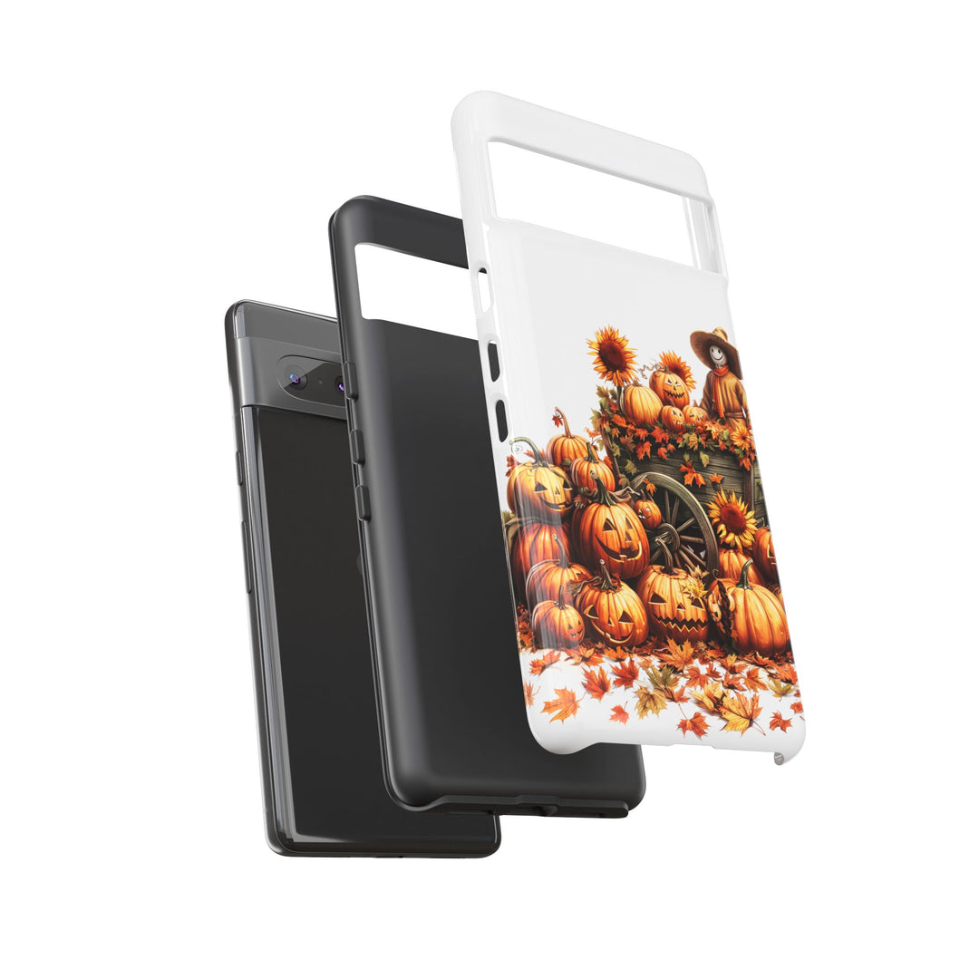 Impact Resistant, Fall Leaves Scarecrow, Cute Phone Cases for Samsung S24, S23, S22, S21, IPhone 15 pro Iphone 14 pro Iphone 13 IPhone 12 Iphone 11 - Studio40ParkLane