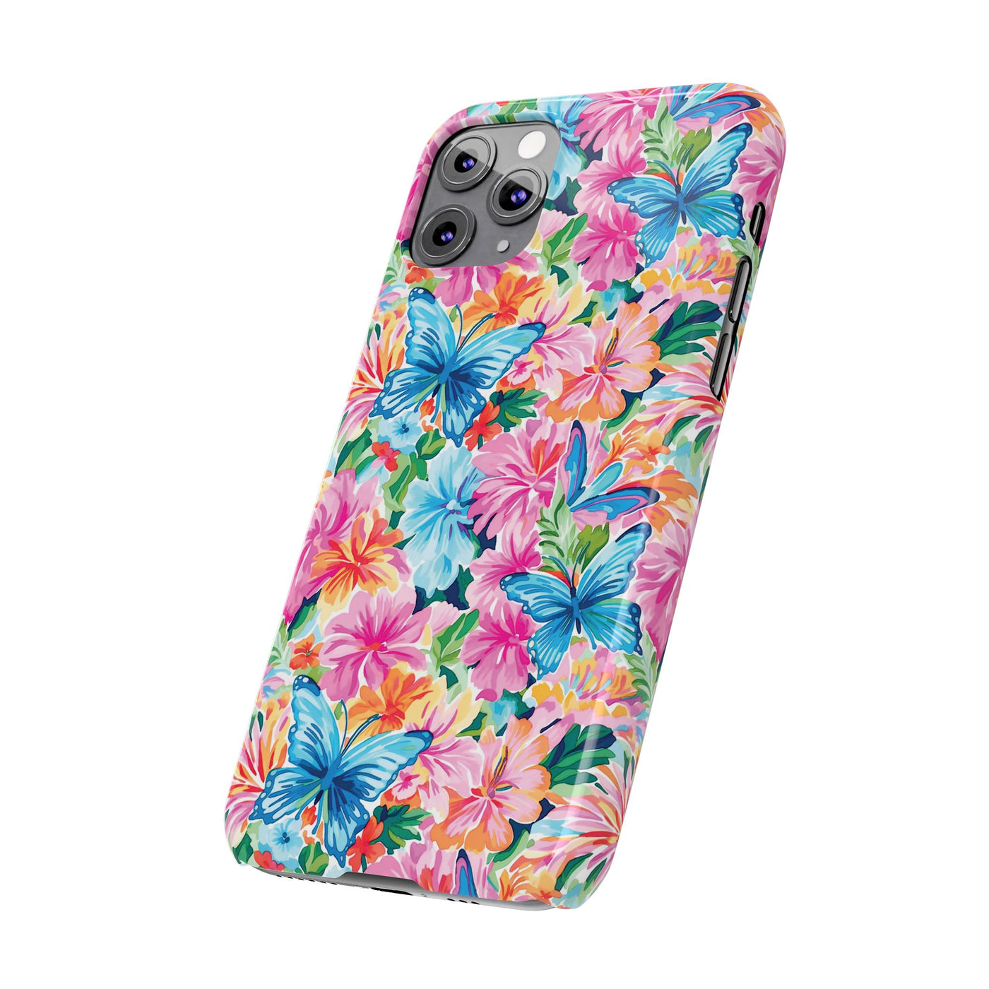 Slim Butterflies Flowers Gift for Her Cute Phone Cases for Iphone 16 Pro Max | iPhone 15 Case | iPhone 15 Pro Max Case, Iphone 14, 13, 12, 11, 10, 8, 7