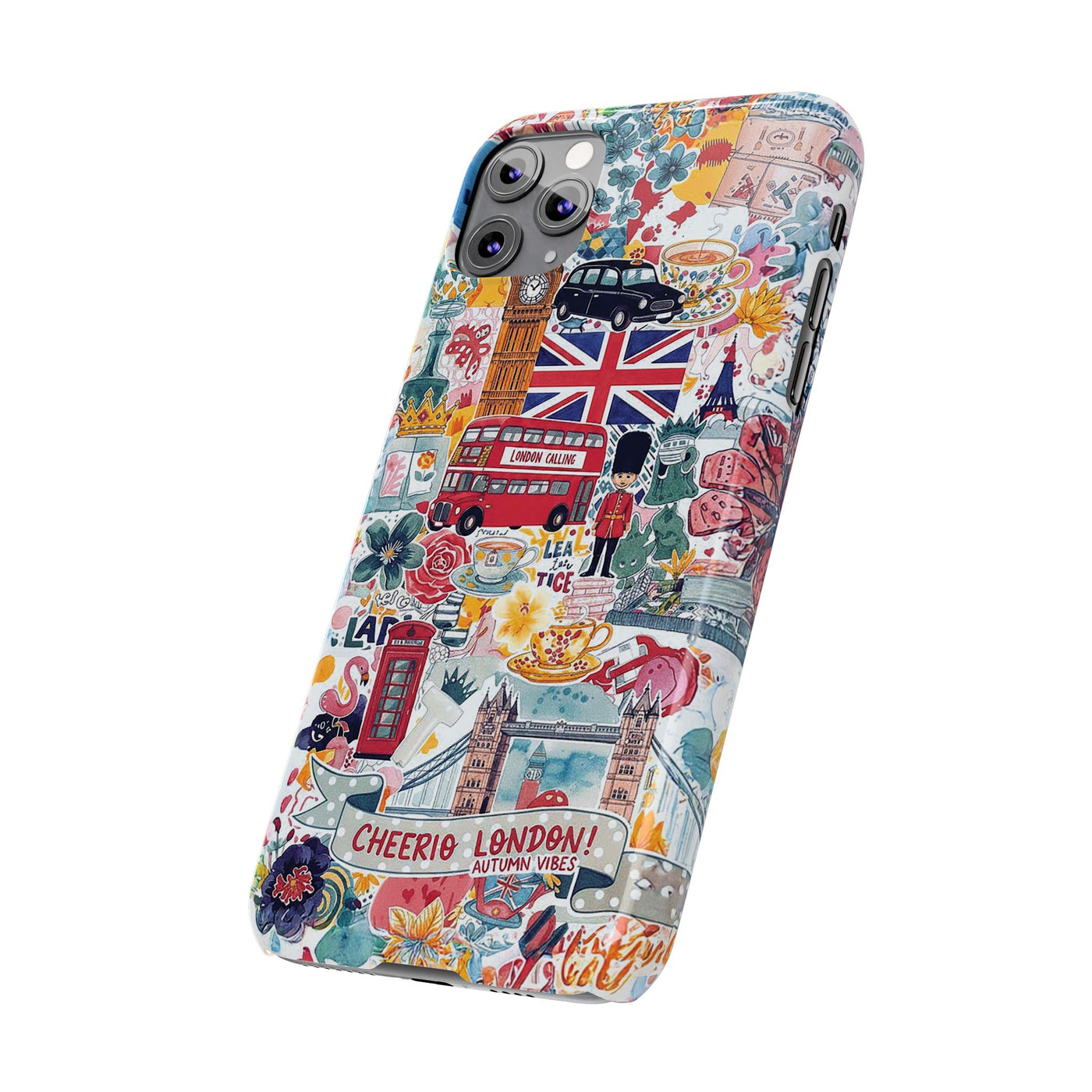Slim London England Coquette Collage Cute Phone Case for Iphone 17 - | iPhone 16 Pro Max Case | iPhone 15 Case Iphone 14 13 12 11 10 9 8 7 - Studio40ParkLane