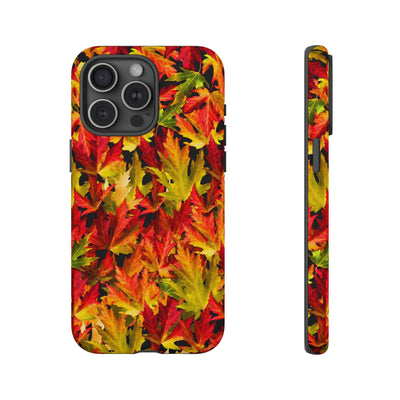 Fall Leaves Impact Resistant, Cute Phone Cases for Samsung S24, S23, S22, S21, IPhone 15 pro Iphone 14 pro Iphone 13 IPhone 12 Iphone 11