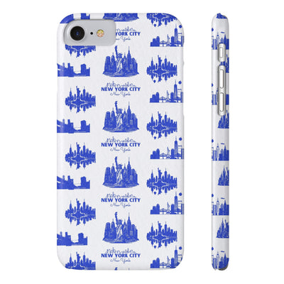 New York Skyline Blue Collage Coquette Gift for Her Cute Phone Cases for Iphone 16 Pro Max | iPhone 15 Case | iPhone 15 Pro Max Case, Iphone 14, Iphone 14 Pro Max, Iphone 13 12 11 8 7