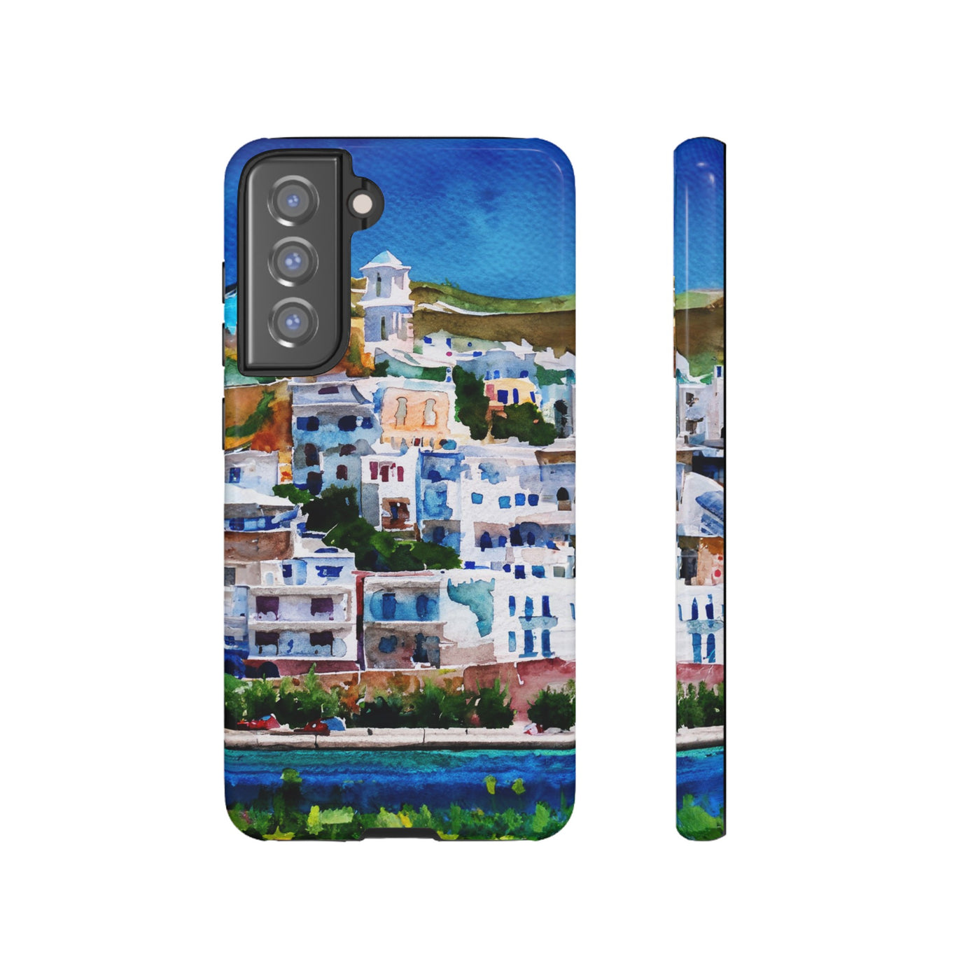 Impact Resistant, Greece House, Cute Phone Cases for Samsung S24, S23, S22, S21, IPhone 15 pro Iphone 14 pro Iphone 13 IPhone 12 Iphone 11