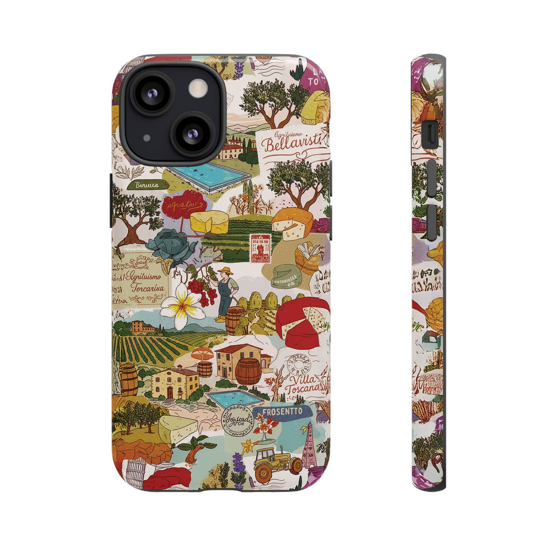 Italy Tuscany Coquette Collage Tough Premium Phone Case - For iPhone 17 Pro Max iPhone 16 Pro iPhone 15 Iphone 14 Plus 13 Pro 12 11 10 XR - Studio40ParkLane