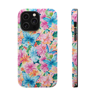Butterflies Flowers Magsafe Cute Phone Case for Iphone Gift for Her, iPhone 16 Case iPhone 15 Pro Max Case, Iphone 14, Iphone 14 Pro Max, 13, 12