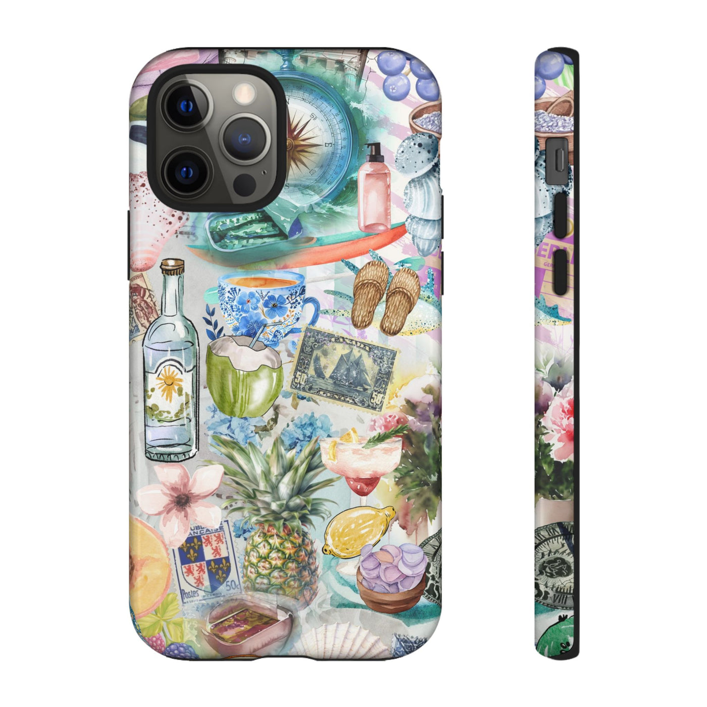 Impact Resistant, Travel Coquette Collage, Cute Phone Cases for Samsung S24, S23, S22, S21, IPhone 15 pro Iphone 14 pro Iphone 13 IPhone 12 Iphone 11