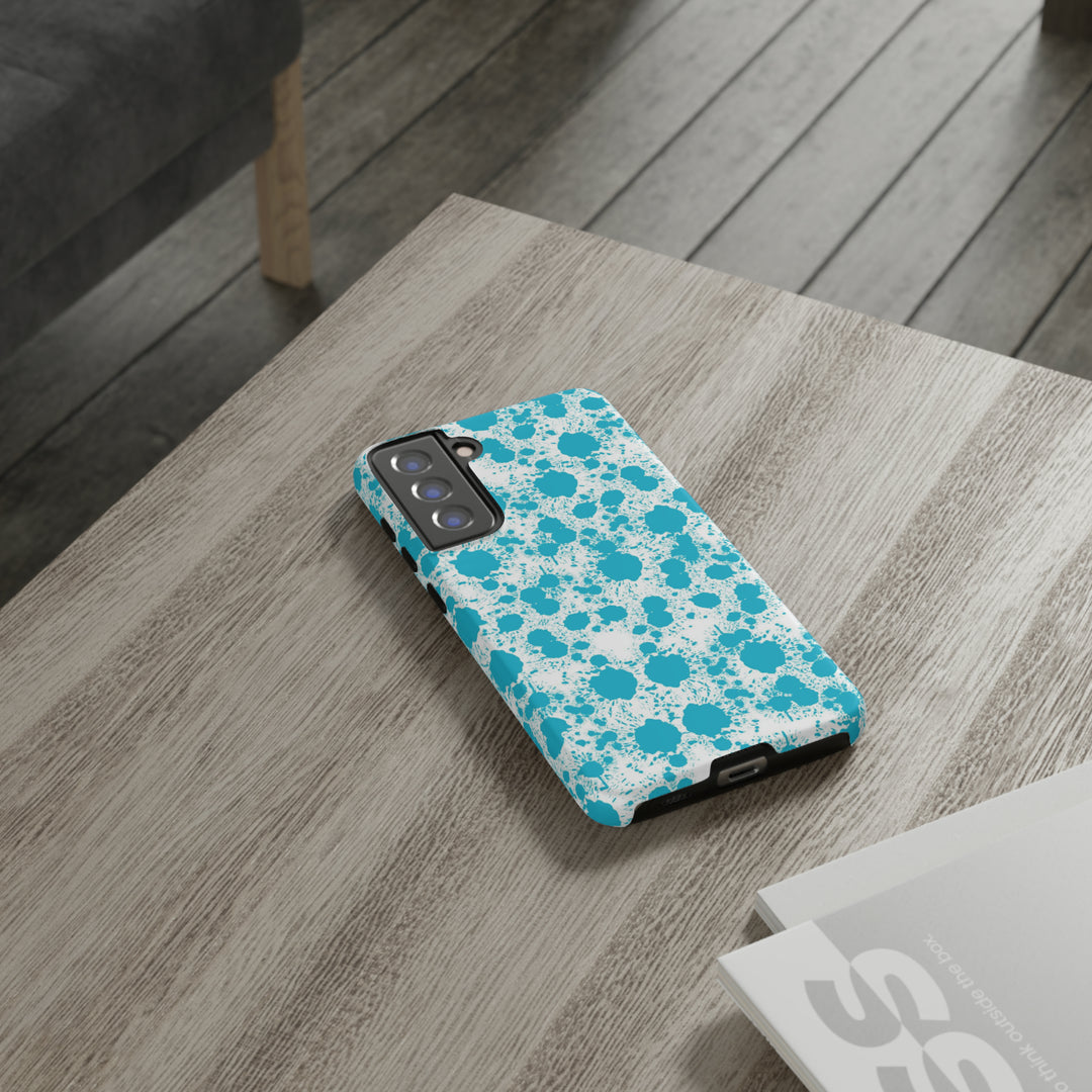 Cute Samsung Phone Case | Aesthetic Samsung Phone Case | Paint Splash Light Blue | Galaxy S23, S22, S21, S20 | Luxury Double Layer | Cool - Studio40ParkLane