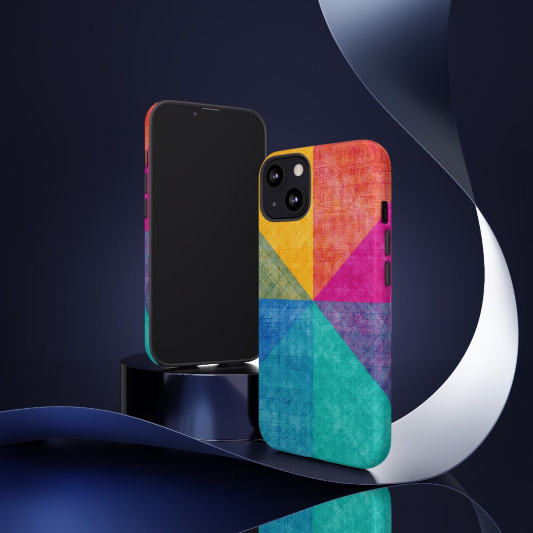 Impact Resistant, Colored Shapes, Cute Phone Cases for Samsung S24, S23, S22, S21, IPhone 15 pro Iphone 14 pro Iphone 13 IPhone 12 Iphone 11 - Studio40ParkLane