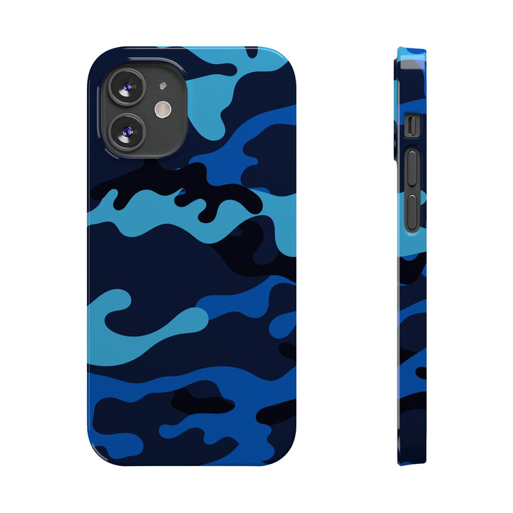 Slim Cute Phone Cases for Iphone - | iPhone 15 Case | iPhone 15 Pro Max Case, Iphone 14 Case, Iphone 14 Pro Max, Iphone 13, Blue Camouflage - Studio40ParkLane