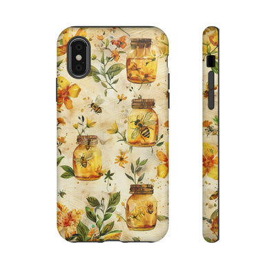 Impact Resistant, Honey Bees, Cute Phone Cases for Samsung S24, S23, S22, S21, IPhone 15 pro Iphone 14 pro Iphone 13 IPhone 12 Iphone 11