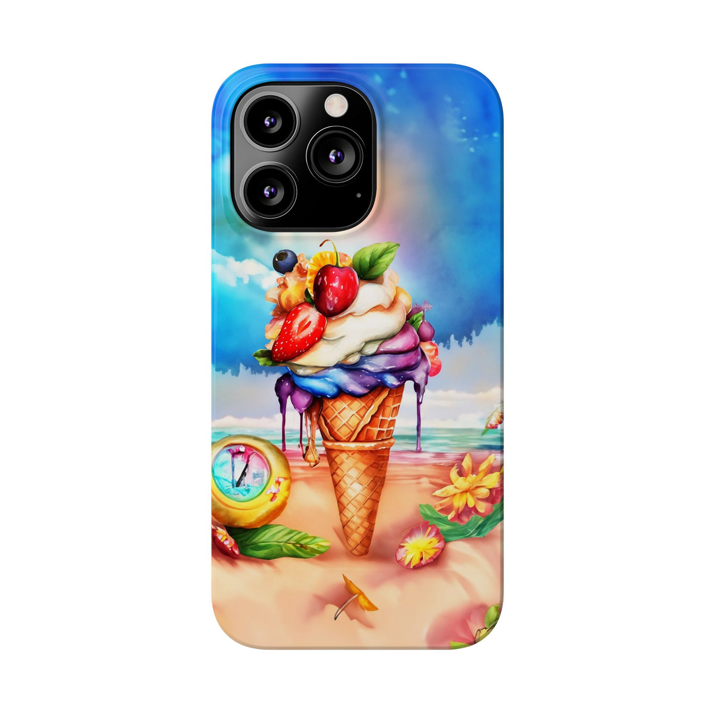 Summer Ice Cream Cone Slim Cute Phone Cases for Iphone  | iPhone 15 Case | iPhone 15 Pro Max Case, Iphone 14, Iphone 14 Pro Max, Iphone 13