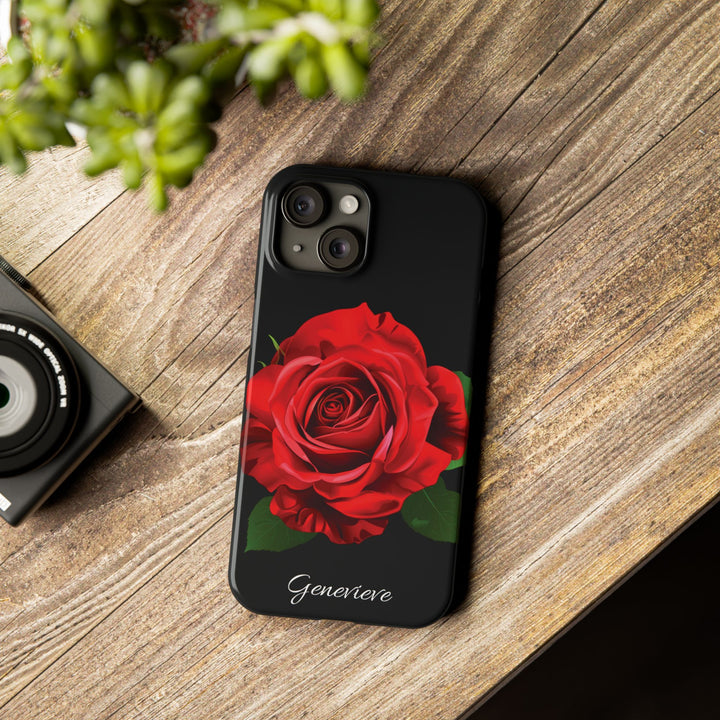 Slim Custom Personalized Red Rose Flowers Gift for Her Cute Phone Cases for Iphone 16 Pro Max | iPhone 15 Case | iPhone 15 Pro Max Case, Iphone 14, Iphone 14 Pro Max, Iphone 13 12 11 8 7 - Studio40ParkLane