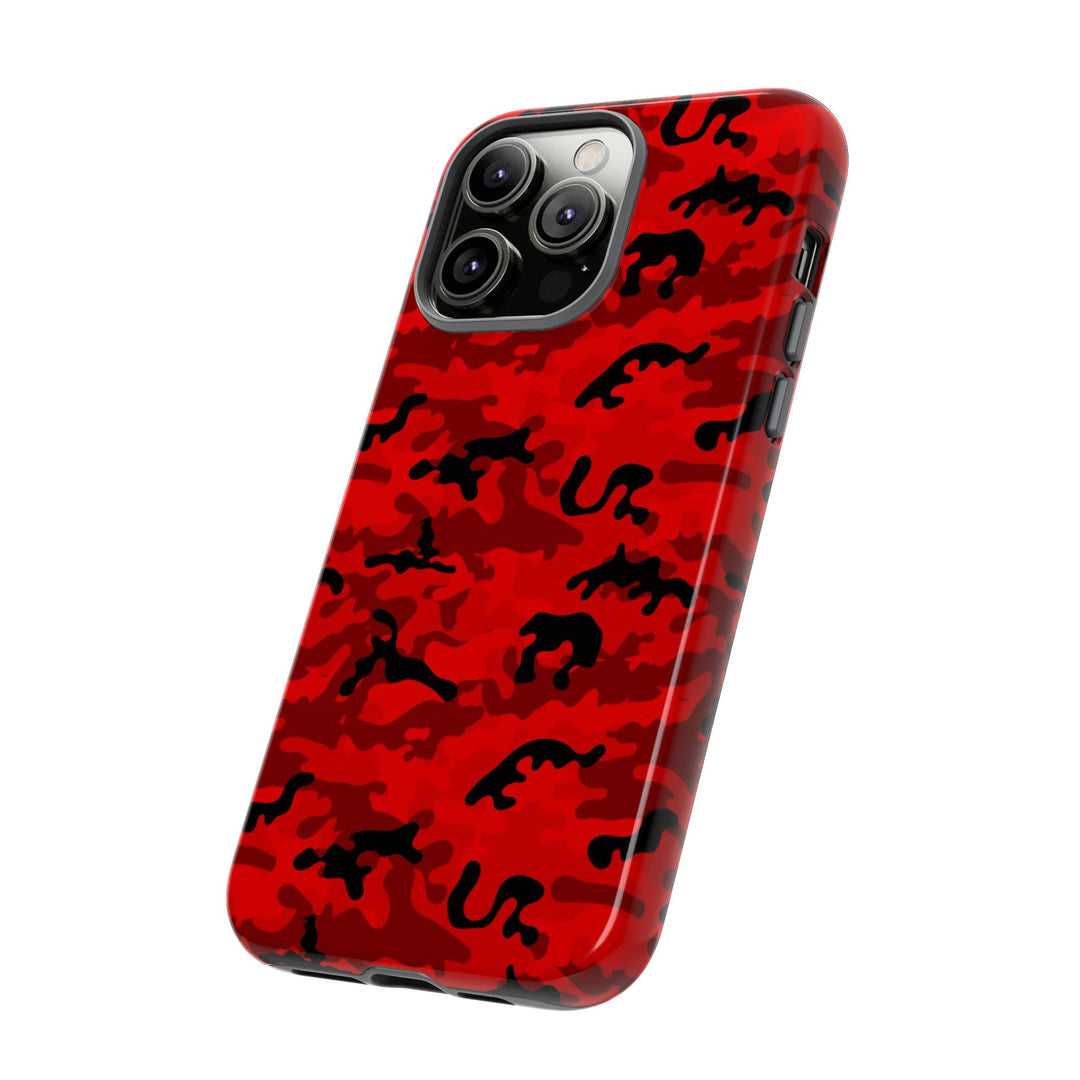 Impact Resistant, Red Camo Camouflage, Cute Phone Cases for Samsung S24, S23, S22, S21, IPhone 15 pro Iphone 14 pro Iphone 13 IPhone 12 Iphone 11 - Studio40ParkLane