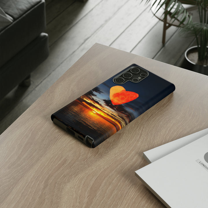 Cute Samsung Phone Case | Aesthetic Samsung Phone Case | Galaxy S23, S22, S21, S20 | Luxury case, Cute Rising Heart Sunset Phone Case - Studio40ParkLane