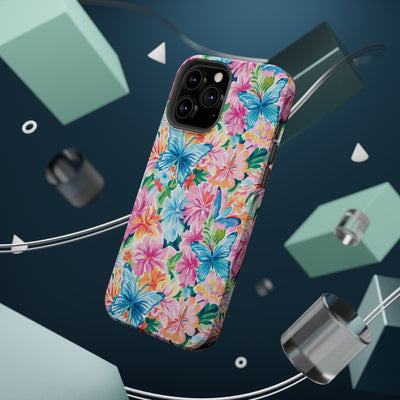 Butterflies Flowers Magsafe Cute Phone Case for Iphone Gift for Her, iPhone 16 Case iPhone 15 Pro Max Case, Iphone 14, Iphone 14 Pro Max, 13, 12