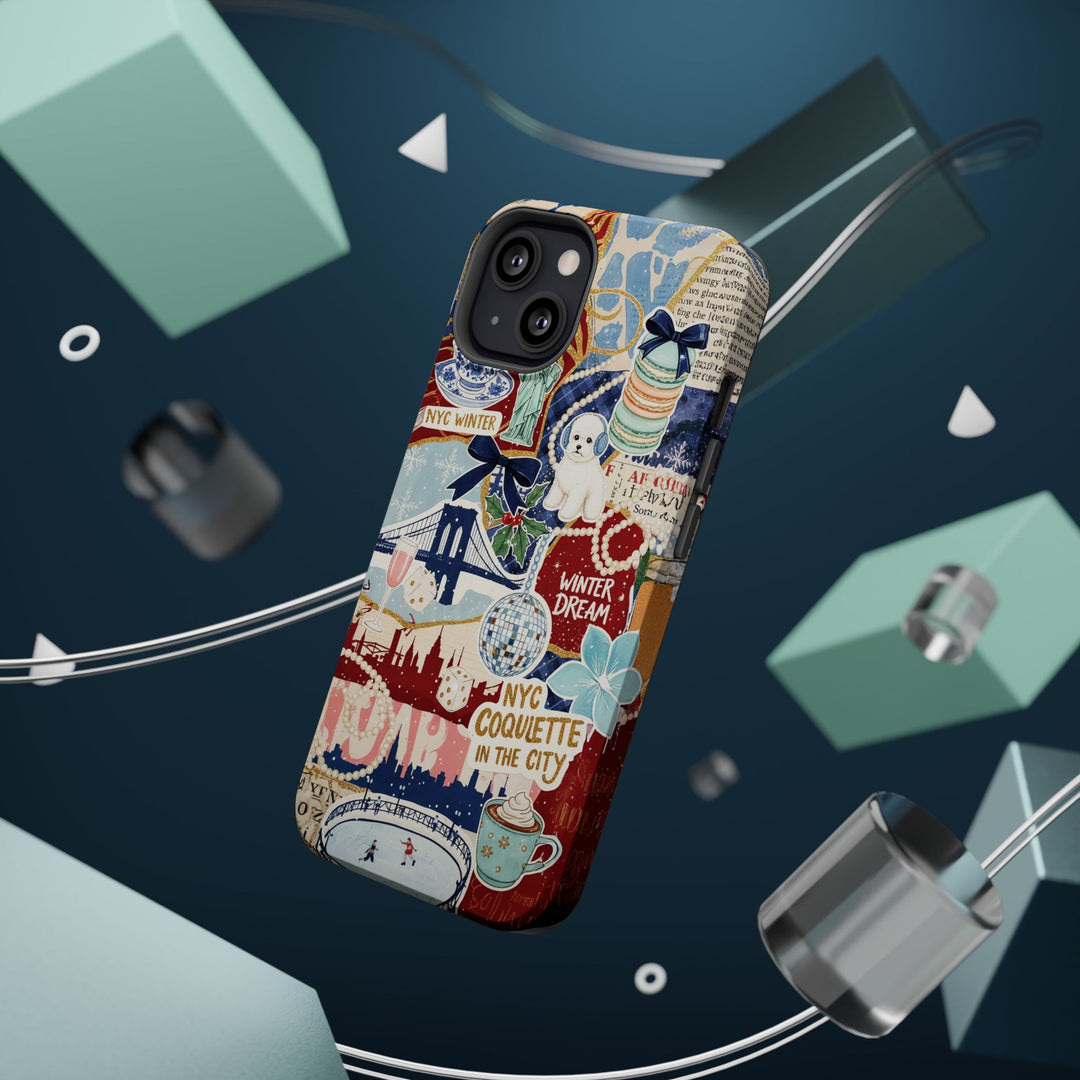 New York Winter Coquette Collage Tough Magsafe Cute Phone Cases for Iphone | iPhone 17 Pro Max Case, Iphone 16, Iphone 15 14 13 12 11 10 9