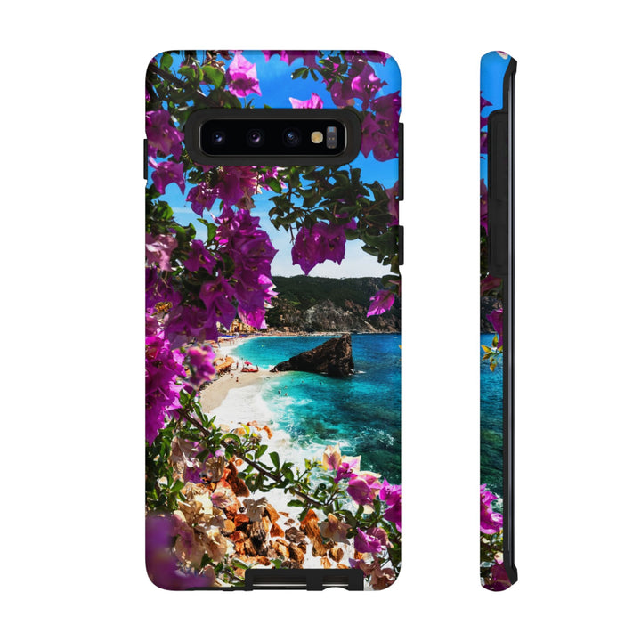 Impact Resistant, Bougainvillea Seaview, Cute Phone Cases for Samsung S24, S23, S22, S21, IPhone 15 pro Iphone 14 pro Iphone 13 IPhone 12 Iphone 11 - Studio40ParkLane