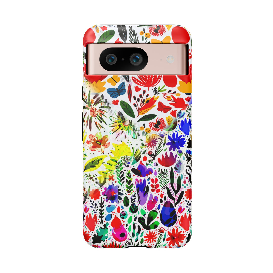 Impact Resistant, Colored Flowers, Cute Phone Cases for Samsung S24, S23, S22, S21, IPhone 15 pro Iphone 14 pro Iphone 13 IPhone 12 Iphone 11 - Studio40ParkLane