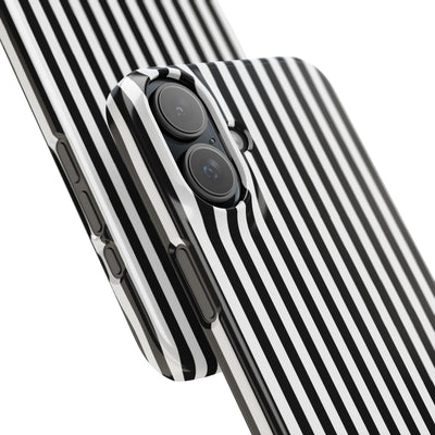 Slim Black White Striped Cute Phone Case for Iphone 16 - | iPhone 15 Pro Max Case | iPhone 14 Case Iphone 13 12 11 10 9 8 7 Gift for Her - Studio40ParkLane