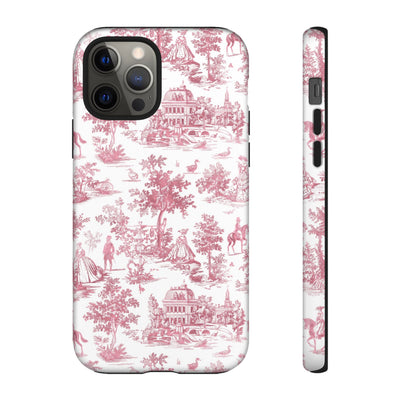 Premium Tough French Toile Gift for Her Cute Phone Cases for Samsung S25, S24, S23, S22, S21 Iphone, 16, 15, 14, 13, 12 Plus Max Pro Ultra - Studio40ParkLane