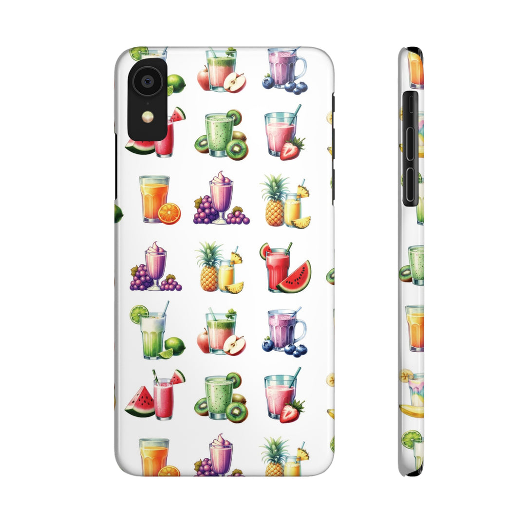 Slim Cute Phone Cases for Iphone - | iPhone 15 Case | iPhone 15 Pro Max Case, Iphone 14 Case, Iphone 14 Pro Max, Iphone 13, Tropical Summer Fruit Cocktail - Studio40ParkLane