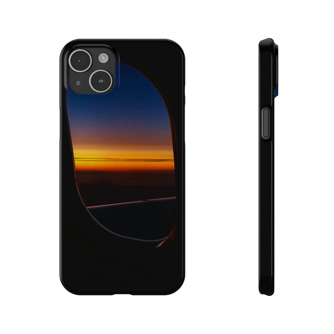 Slim Cute Phone Cases for Iphone - | iPhone 15 Case | iPhone 15 Pro Max Case, Iphone 14 Case, Iphone 14 Pro Max, Iphone 13, Airplane Window Sunset - Studio40ParkLane
