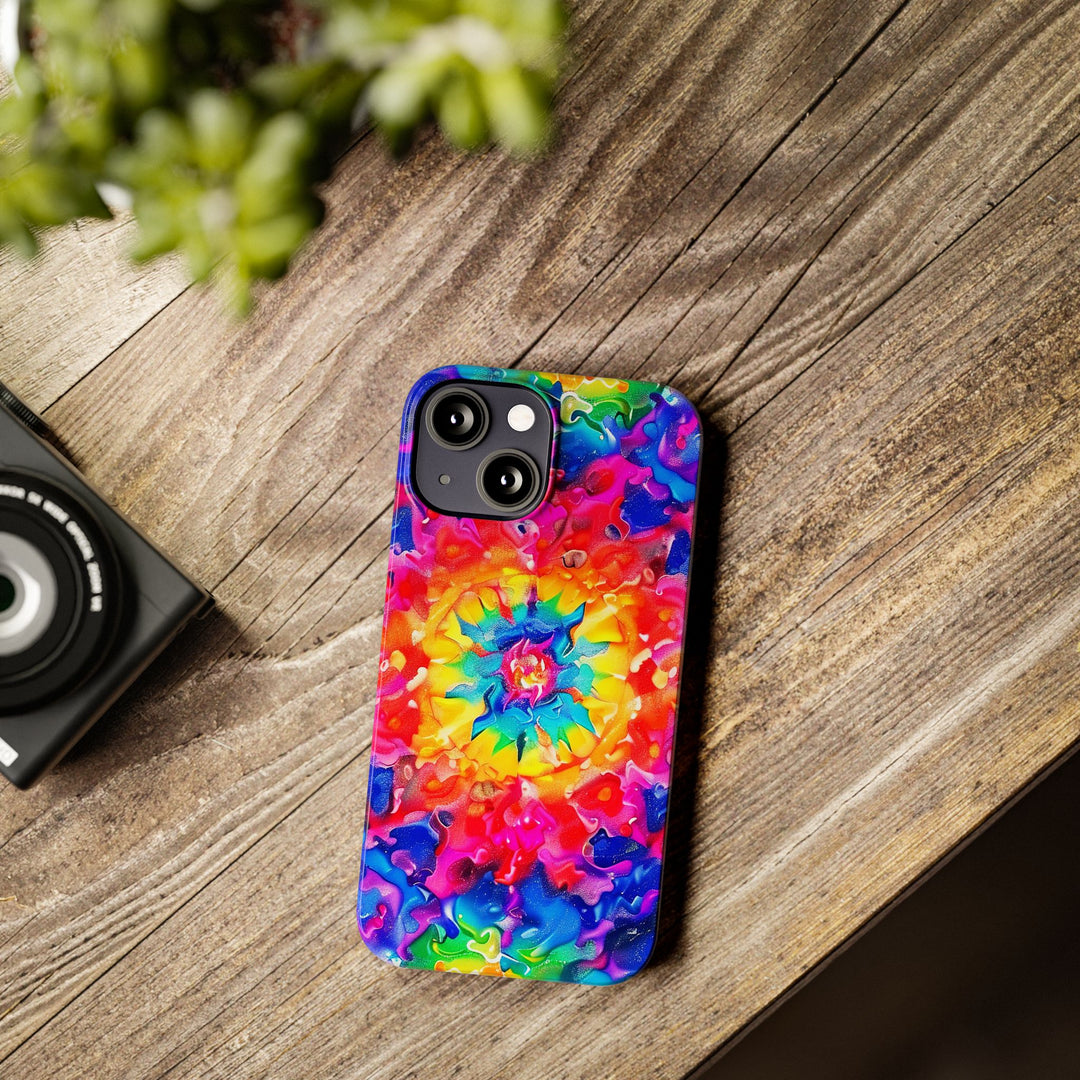 Slim Tie Dye Faux Glitter Gift for Her Cute Phone Cases for Iphone 16 Pro Max | iPhone 15 Case | iPhone 15 Pro Max Case, Iphone 14, Iphone 14 Pro Max, Iphone 13 12 11 8 7 - Studio40ParkLane