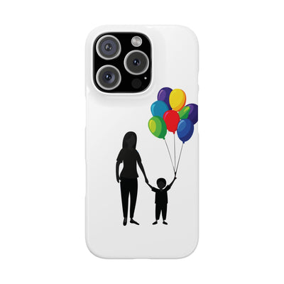 Slim Mother Child Balloons Gift for Her Cute Phone Cases for Iphone 16 Pro Max | iPhone 15 Case | iPhone 15 Pro Max Case, Iphone 14, 13, 12, 11, 10, 8, 7