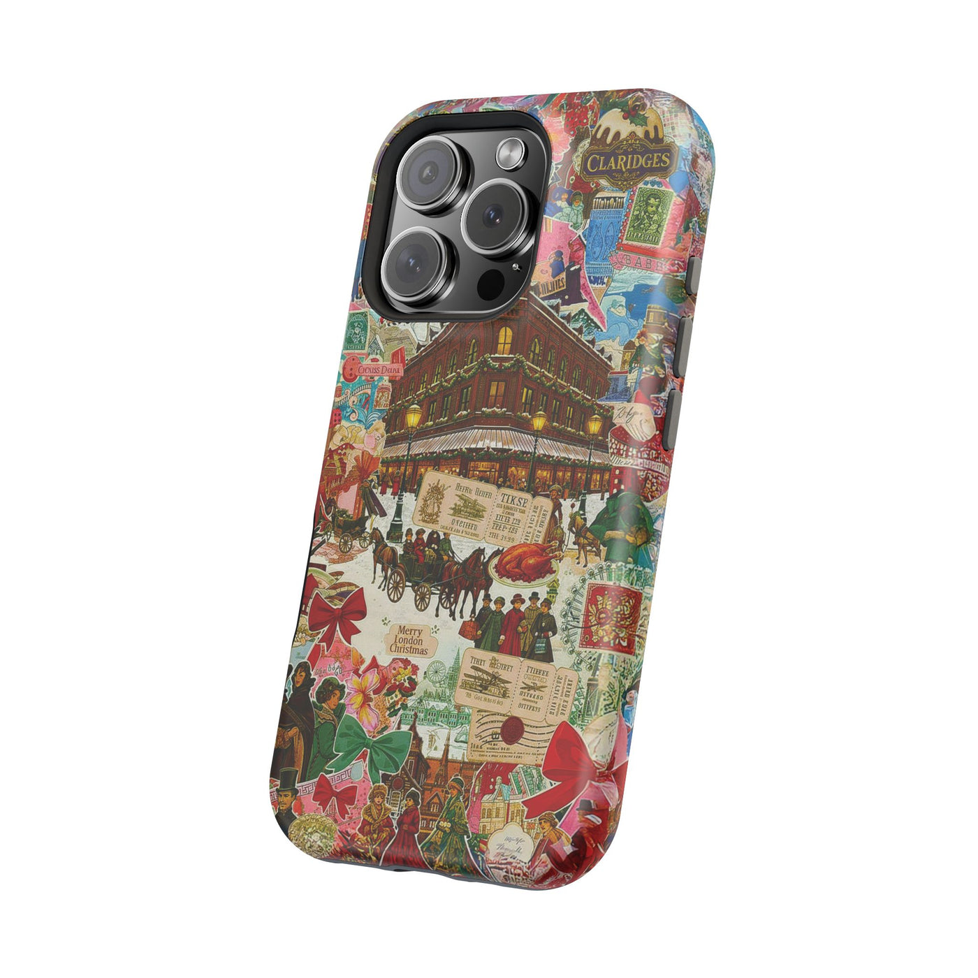 Aesthetic Tough Magsafe London Coquette Collage Phone Case - For iPhone 17 Pro Max iPhone 16 Pro iPhone 15 Iphone 14 Plus 13 Pro 12 11 10 - Studio40ParkLane