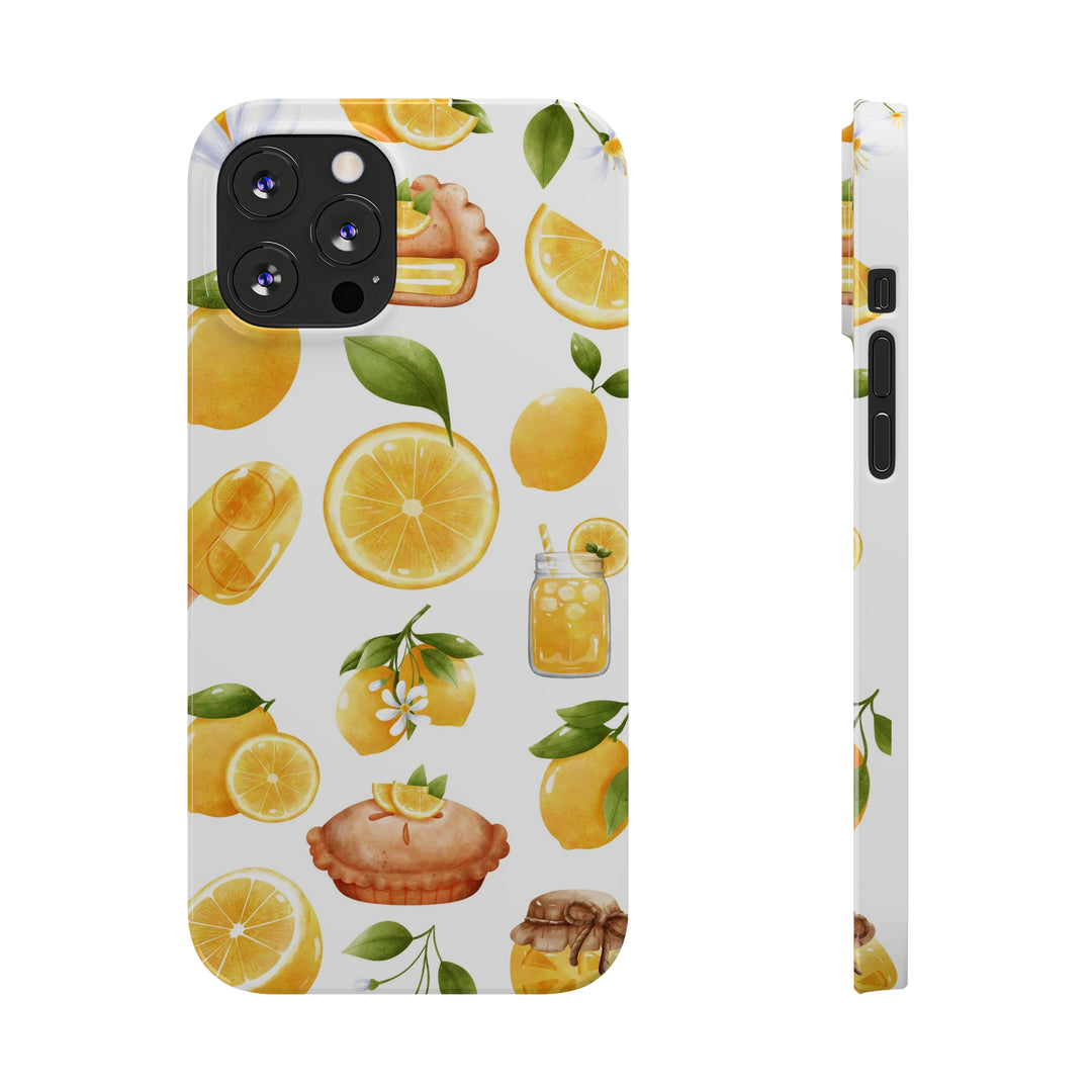 Slim Cute Phone Cases for Iphone - | iPhone 15 Case | iPhone 15 Pro Max Case, Iphone 14 Case, Iphone 14 Pro Max, Iphone 13, Summer Fruit Lemon - Studio40ParkLane