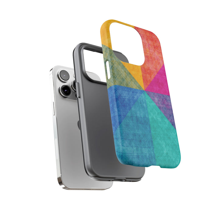 Impact Resistant, Colored Shapes, Cute Phone Cases for Samsung S24, S23, S22, S21, IPhone 15 pro Iphone 14 pro Iphone 13 IPhone 12 Iphone 11 - Studio40ParkLane