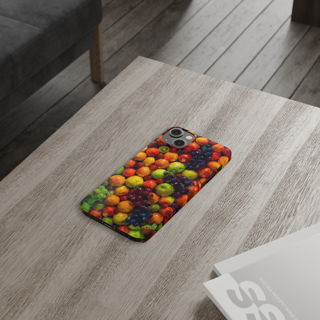 Slim Cute Phone Cases for Iphone | iPhone 15 Case | iPhone 15 Pro Max Case, Iphone 14, Iphone 14 Pro Max, Iphone 13, Summer Assorted Fruits - Studio40ParkLane